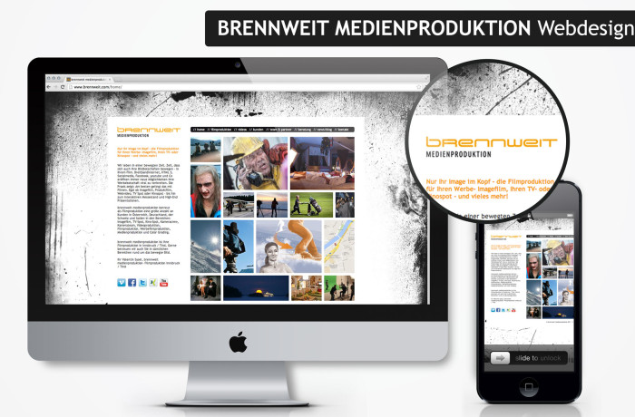 Brennweit Medien Produktion – Webdesign